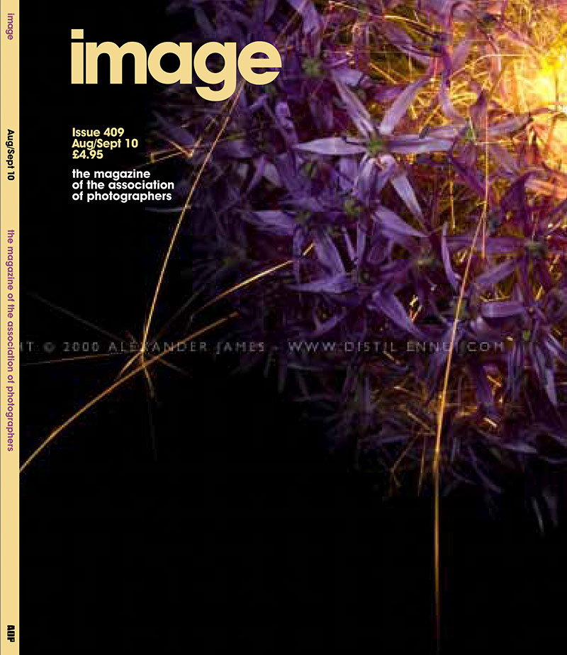 interview with the Association of photographers featured on the cover of the AOP Magazine