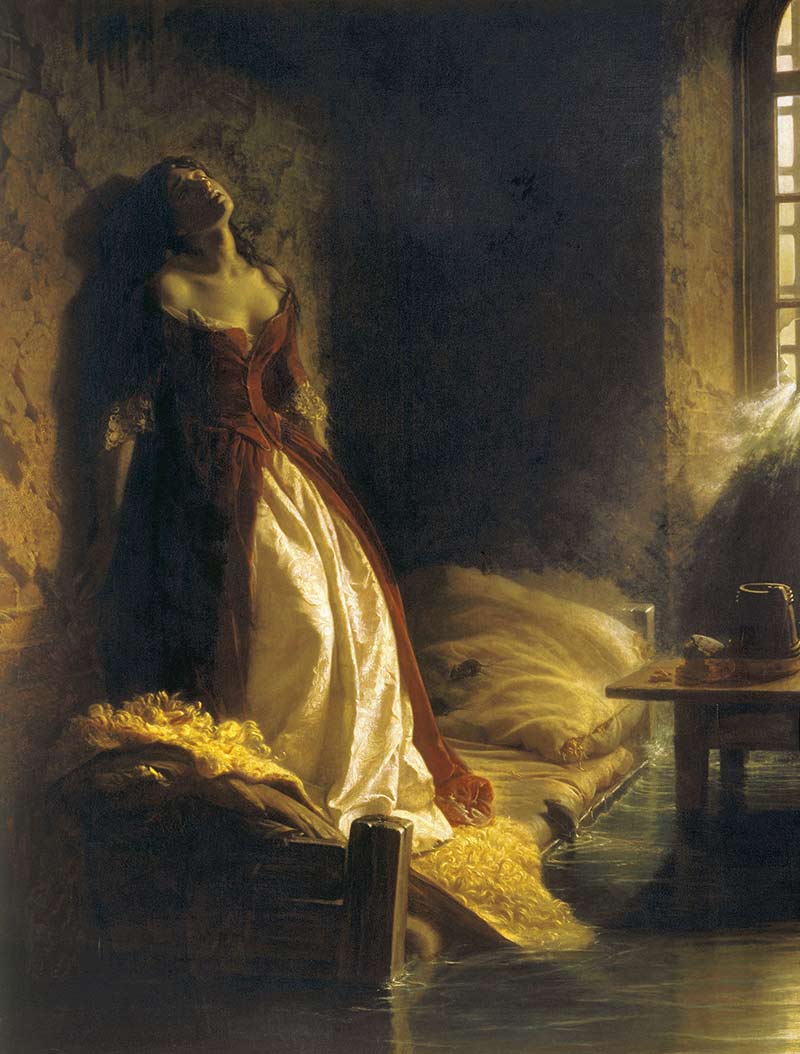 My fascination with a painting of Princess Tarakanova hanging in Moscow dated 1864 by Konstantin Flavitsky