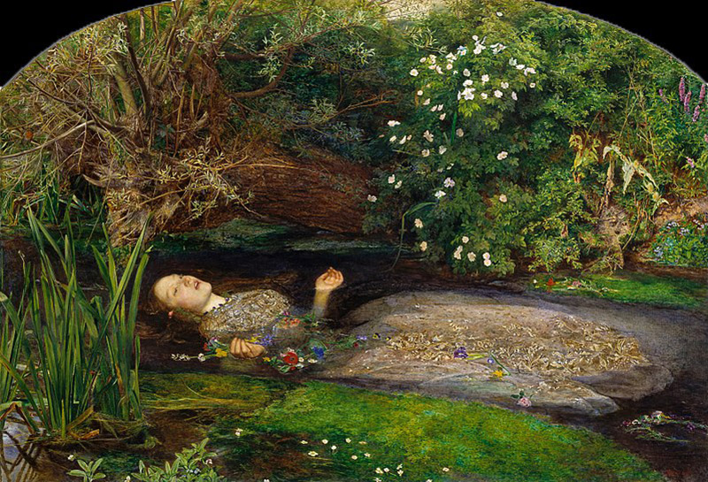 Ophelia by John Everett Millais 1851-1852