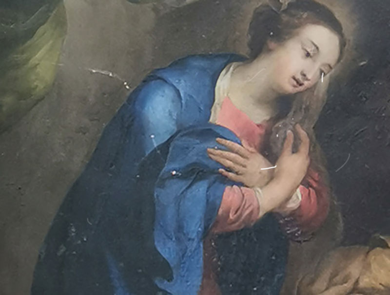 restoring an old oil painting pro bono pro-bono for the church in spain