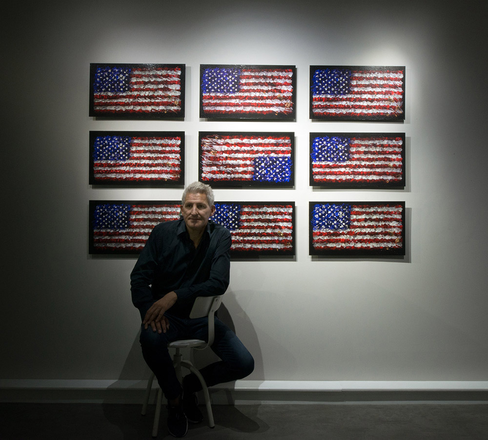 underwater american flags appear in art exhibition london