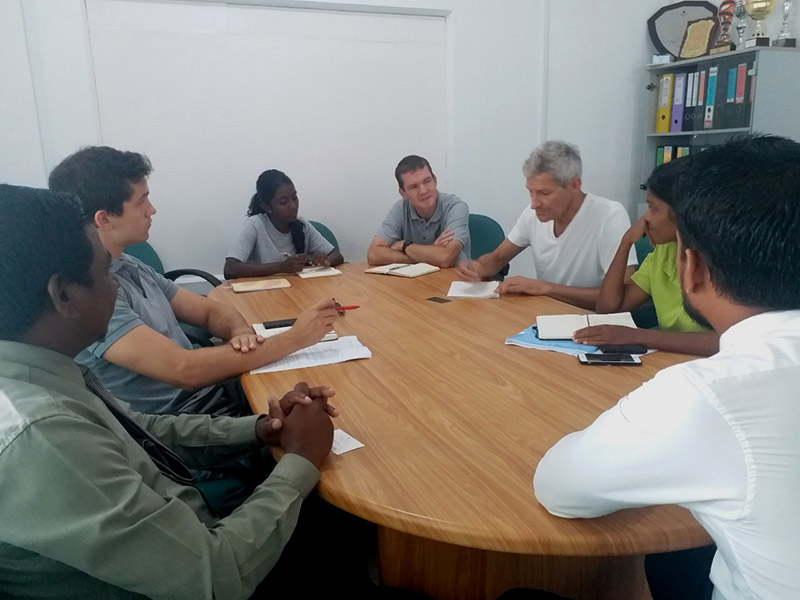 meeting with island elders and politicians to engage with a pollution free ocean