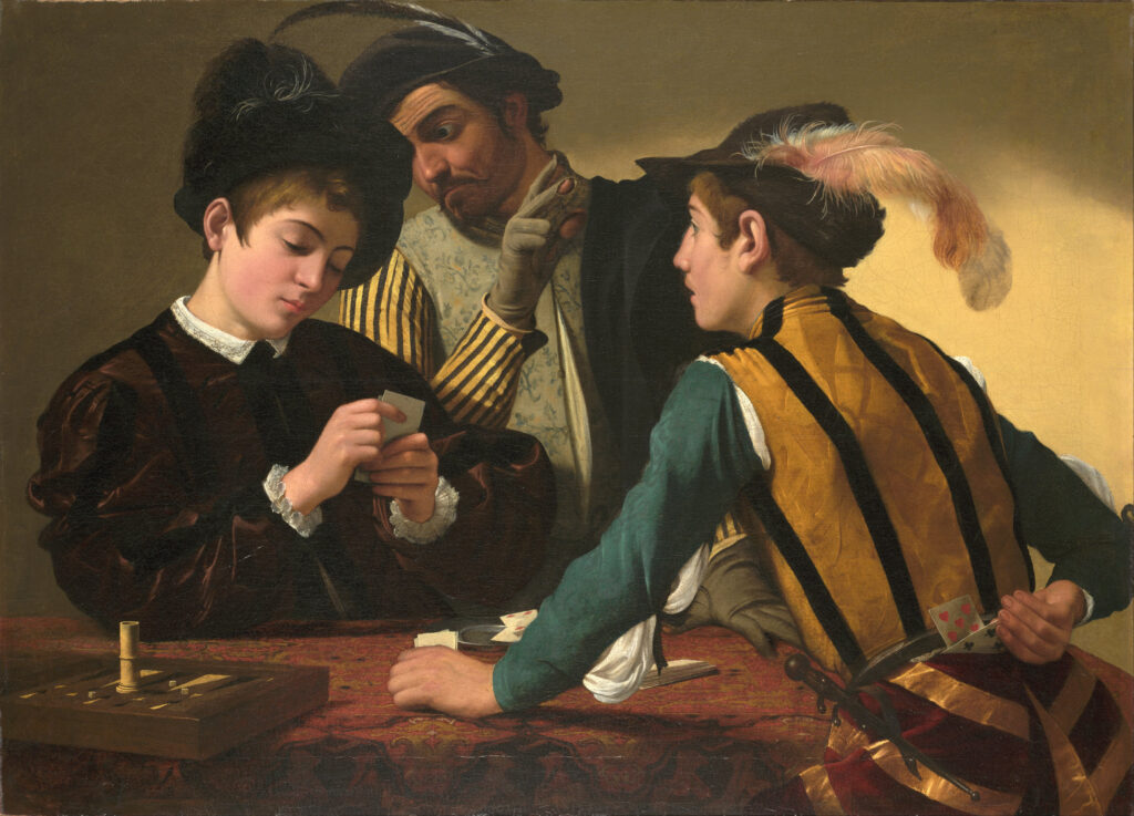 The CardSharps by Italian Baroque painter Caravaggio
