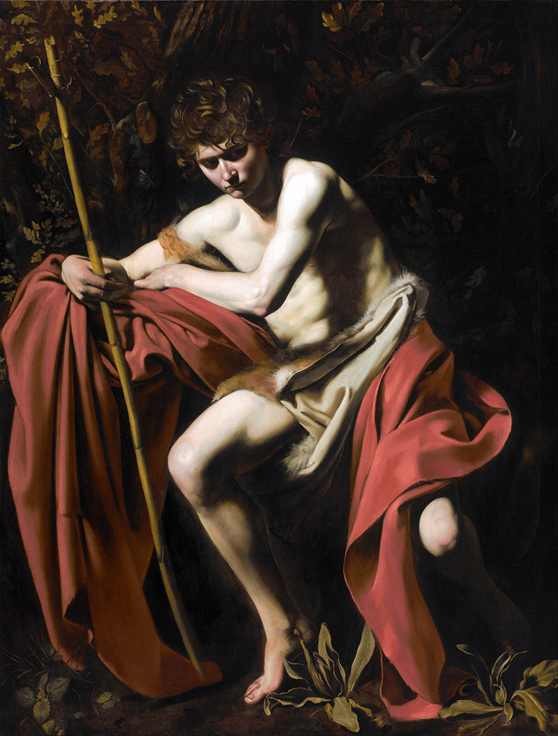Caravaggio, Saint John the Baptist in the Wilderness dated 1604