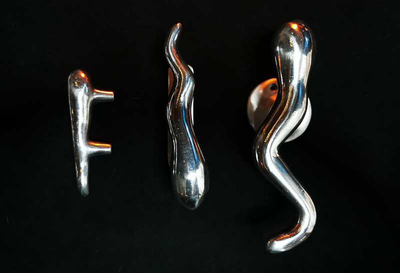 fish shapes in the form of door and drawer handles up cycled