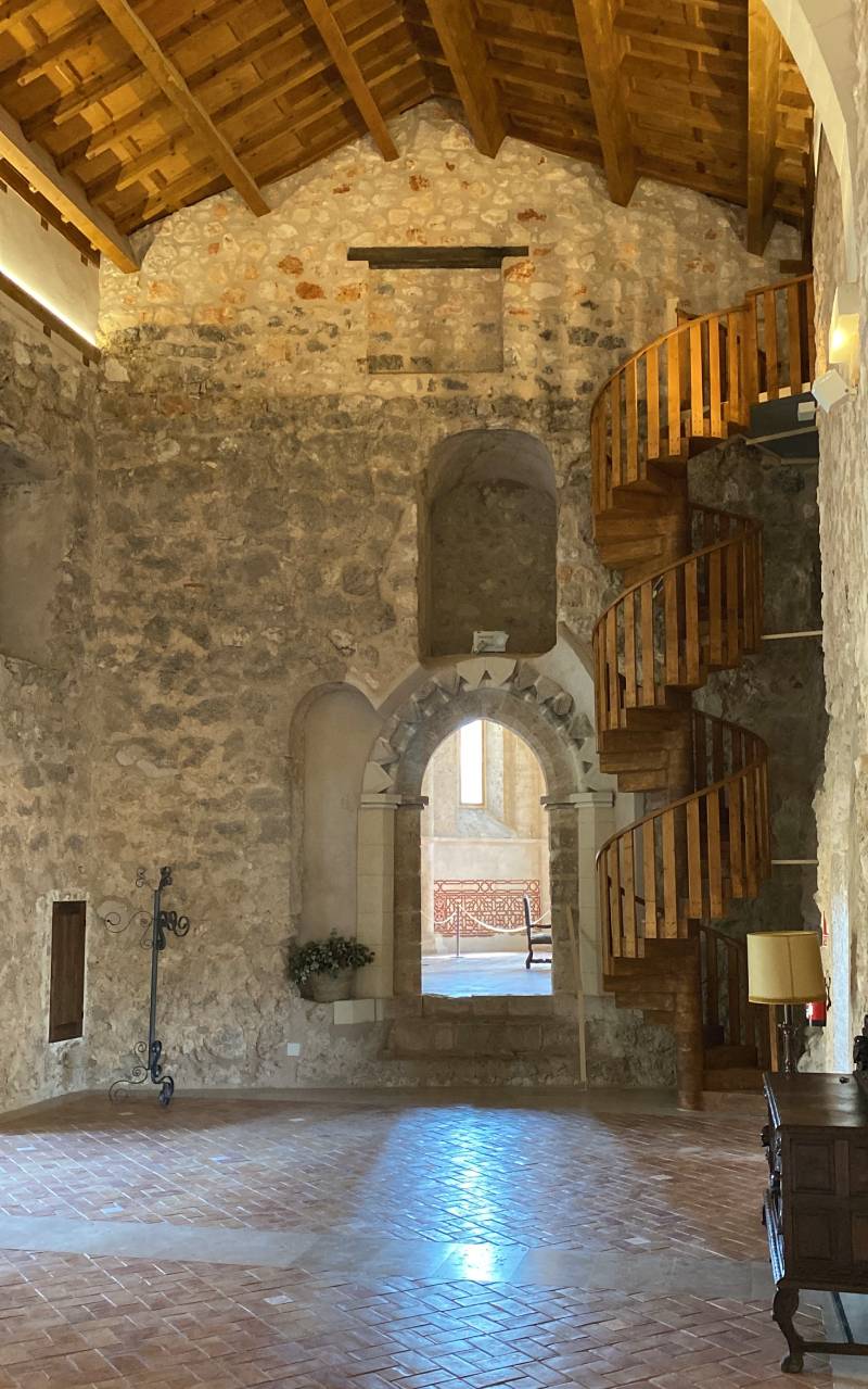 the gothic chapel inside the castillo in Brihuega