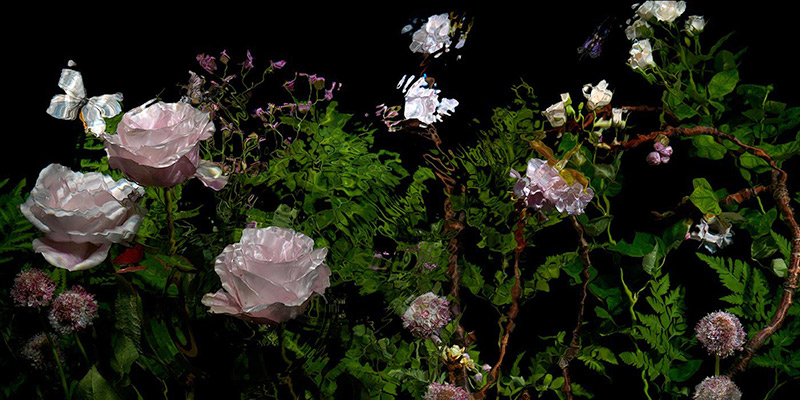 riverbrook with flowers underwater floral vanitas